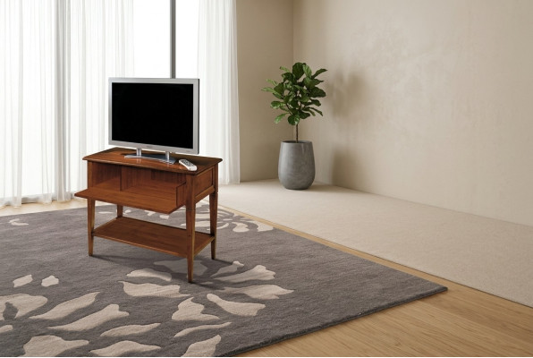 Meuble TV Design Buffet télévision Commode basse Luxueux Armoire en bois marron Mobilier neuf