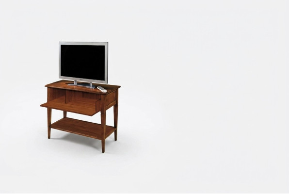 Meuble TV Design Buffet télévision Commode basse Luxueux Armoire en bois marron Mobilier neuf