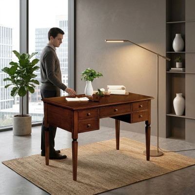 Ancien bureau Tables anglaises Table en bois massif Secrétaire Bureau Bureau nouveau