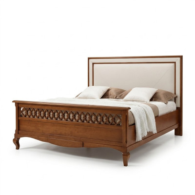Lit double Lits Chambre Meubles en bois massif Vaccari cav giovanni Lit neuf