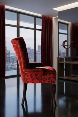 Salon Chaises inclinables Luxueux Fauteuil Chaise Bois Marron Meubles italiens Tapisserie