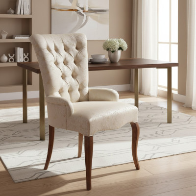 Chaise rembourrée de salle à manger en fauteuil en velours fauteuil de luxe chaise chaises meubles de salle d'étude