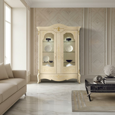 Vitrine de luxe Armoire de présentation Vitrines classiques Armoires de salle de séjour Buffet en bois neuf