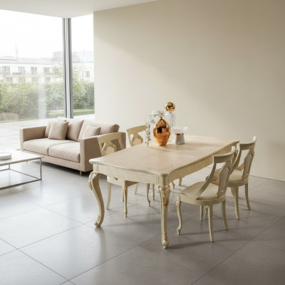 Tables à manger italiennes Table Tables en bois Meubles Table à manger Table en bois de style antique nouvelle