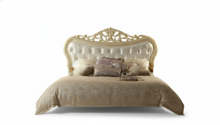 Lit double Lit Lits de luxe Lits de bois Cadre de lit e Cadre de lit beige Design Moderne