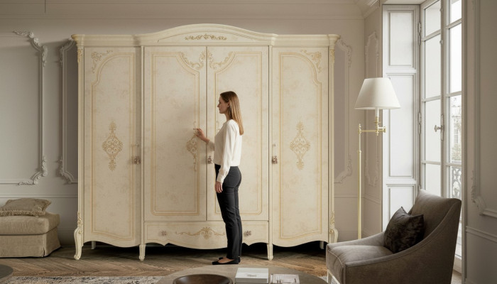 Armoire Armoire Bois massif Mobilier de chambre en bois Armoire en bois d'Italie