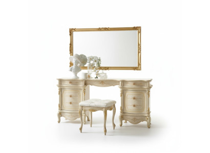Coiffeuse Commode Coiffeuse Table de maquillage avec étagères miroirs Consoles nouvelles