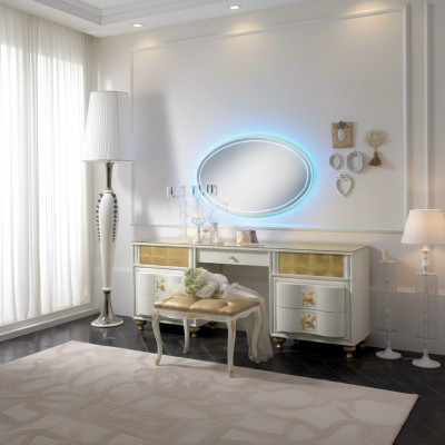 Coiffeuse de luxe Design Tables Cosmétiques Coiffeur Miroir Console Chambre