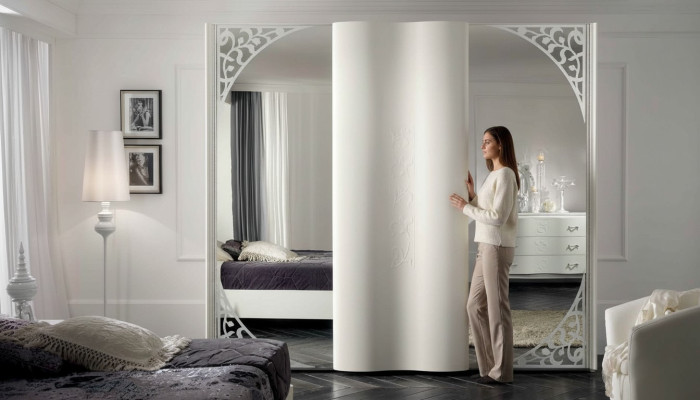 Garde-robe Armoire Miroir Bois Meubles Armoire Portemanteau Bois Italie neuf