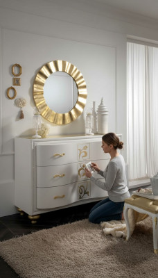Commode Armoire Commode de luxe Armoire Étagère Console Mobilier Armoire en bois Italie neuf