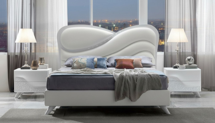 Design de rembourrage de lit de lit Hôtel double de luxe Lits Chambre de sommeil Lit cadre en bois