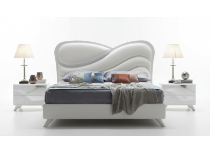 Design de rembourrage de lit de lit Hôtel double de luxe Lits Chambre de sommeil Lit cadre en bois