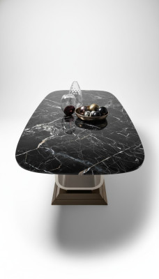 Table à manger de luxe Table en bois massif d'Italie Mobilier de salle à manger Tables Ameublement