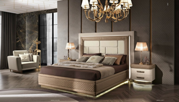 Lit Cadre de lit Bois Double Chambre Moderne Lit double Mobilier Lits de luxe