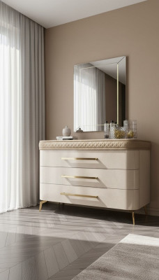 Commode Buffet Armoire Commode luxueuse Armoire Étagère Meuble Armoire en bois Italie