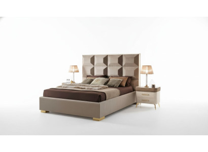 Lit en bois Chambre à coucher Double Lits Cadre de lit marron Lit double moderne Mobilier
