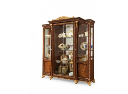 Vitrines bois verre Armoire en bois massif Bahut Vitrine Mobilier de salon Italie