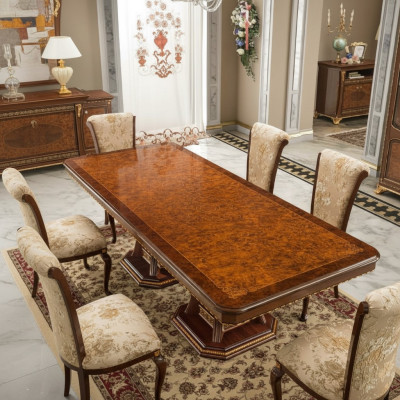 Table à manger Deesign Meubles Ameublement Tables Bois massif Table neuve Luxe Italien