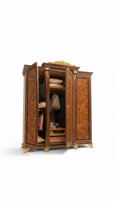 Armoire en bois massif Chambre à coucher Meubles Italie Armoire en bois Cabinet en bois