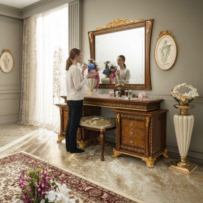 Table de maquillage Design Table en bois Tables italiennes de meuble Console