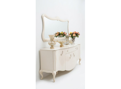 Commode Armoire Étagère Console Mobilier Armoire en Bois Ensemble 2 pièces Commode Miroir nouveau