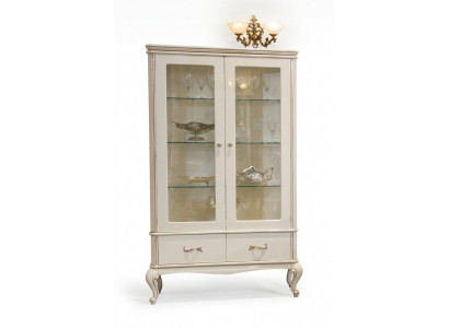 Vitrine d'exposition de buffet classique Vitrines en verre Meubles en bois Italie