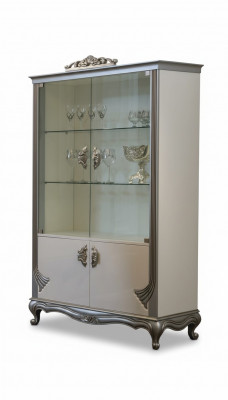 Vitrine Armoires de luxe en bois Meubles italiens Buffet de salle de séjour en verre