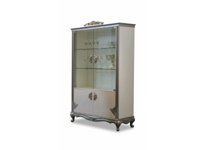 Vitrine Armoires de luxe en bois Meubles italiens Buffet de salle de séjour en verre