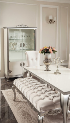 Tabouret Bancs de siège Design Tissu Salon Tabouret Luxe Chesterfield