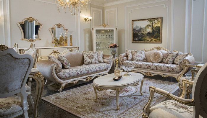 Ensemble de canapé Canapé Table basse Fauteuil Ensemble de canapés Tissu 311 Suite 5 pièces.