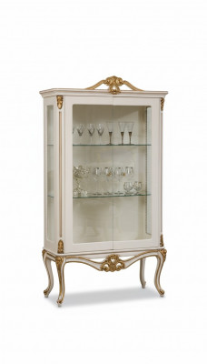 Vitrines Armoire en verre Étagère en bois Vitrine de présentation Design Art déco Salon neuf