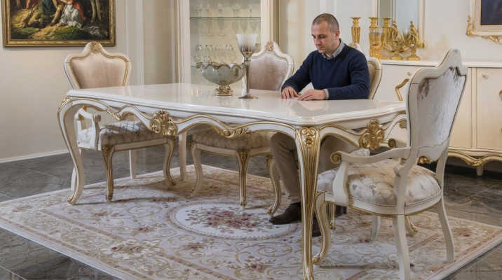 Salle à manger Table à manger Chaise Ensemble Groupe Suite Table Suite Luxe 5 pièces.