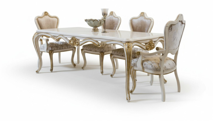 Salle à manger Table à manger Chaise Ensemble Groupe Suite Table Suite Luxe 5 pièces.