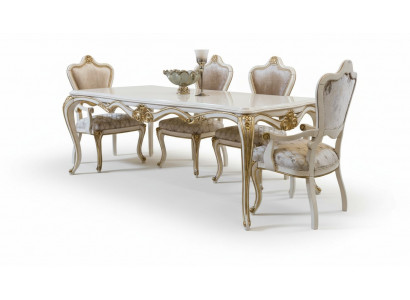 Salle à manger Table à manger Chaise Ensemble Groupe Suite Table Suite Luxe 5 pièces.