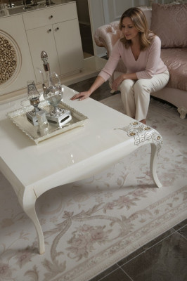 Table basse Salon Table basse Design Mobilier de luxe en bois Classique neuf