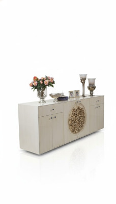 Buffet de luxe, commode XXL, commode à tiroirs, bahut, armoire blanche