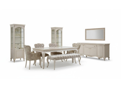 Ensemble de salle à manger classique avec table, tabouret, ensemble de chaises 6 pièces neuf.