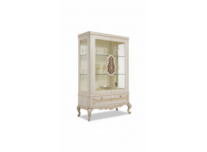 Vitrines Vitrine en verre Armoire Vitrée Salle de séjour Meuble en bois Buffet de luxe Étagère
