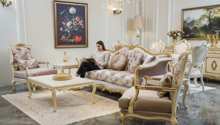 Ensemble de canapé Canapé  table basse Fauteuil Ensemble de canapés Tissu Luxe Siège 5 pièces.