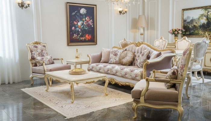 Ensemble de canapé Canapé  table basse Fauteuil Ensemble de canapés Tissu Luxe Siège 5 pièces.