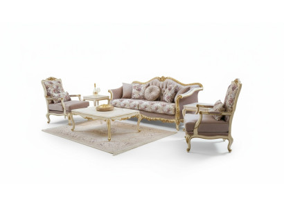Ensemble de canapé Canapé  table basse Fauteuil Ensemble de canapés Tissu Luxe Siège 5 pièces.