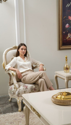 Fauteuil 1 place Canapés Tissu Salon Textile Luxe Une place Une place