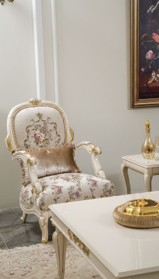 Fauteuil 1 place Canapés Tissu Salon Textile Luxe Une place Une place