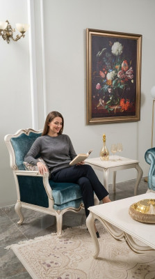 Fauteuil Canapés Siège Tissu Salon Textile Mobilier de luxe Siège une place nouveau