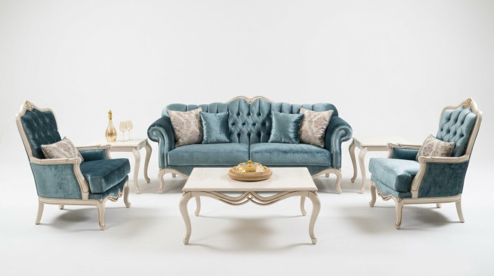 Canapé Design Trois Places Tissu de Luxe pour Canapé 3 Places Mobilier de Chambre Sofa