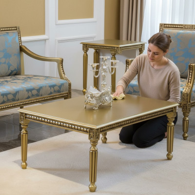 Table basse Table d'appoint Salon Bois Tables Luxe Style Table nouvelle