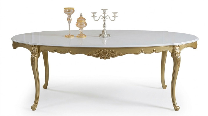 Table de salle à manger Table de luxe Table en bois de luxe Italie Salle à manger Tables Meubles classiques