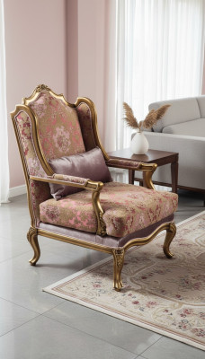 Conception de meubles de luxe Conception de fauteuil Siège unique Textile Salon Classique