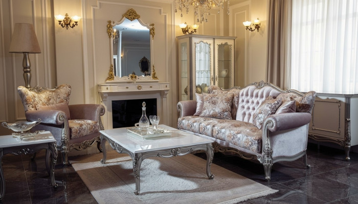 Ensemble de luxe Suite canapé 3 pièces 3 places + 1 fauteuil table basse canapé fauteuil
