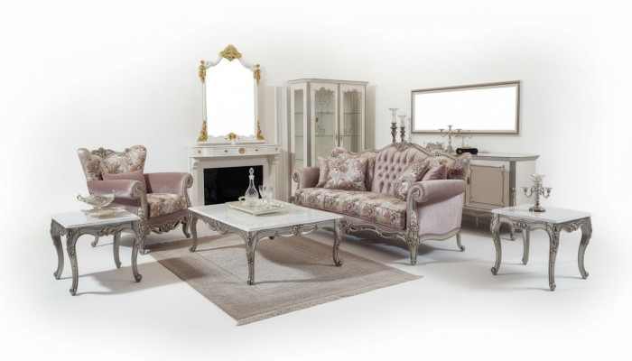 Ensemble de luxe Suite canapé 3 pièces 3 places + 1 fauteuil table basse canapé fauteuil